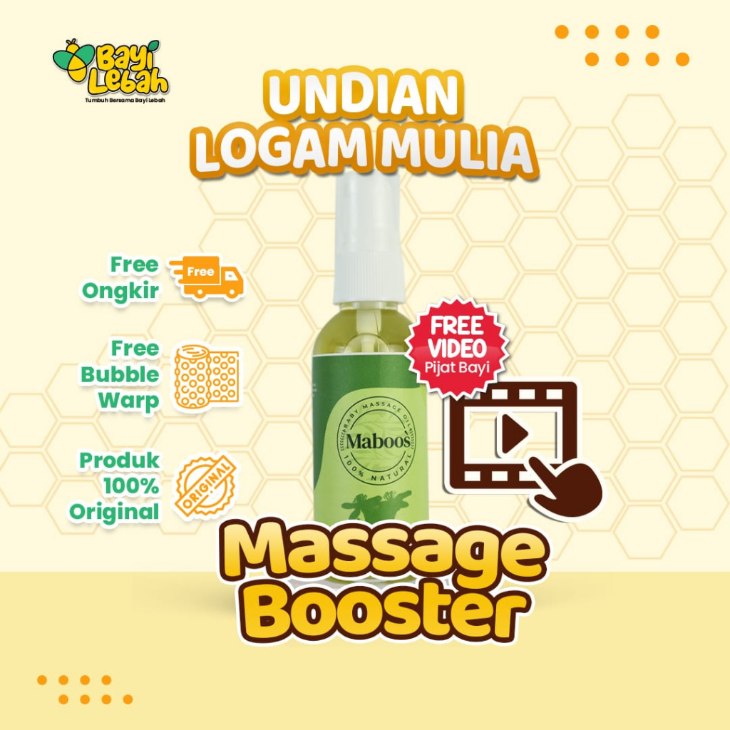 MABOOS | Essential Oil Bayi Ibu Anak | Baby Massage Oil | Natural Oil | Perawatan Kulit Bayi | 60ml