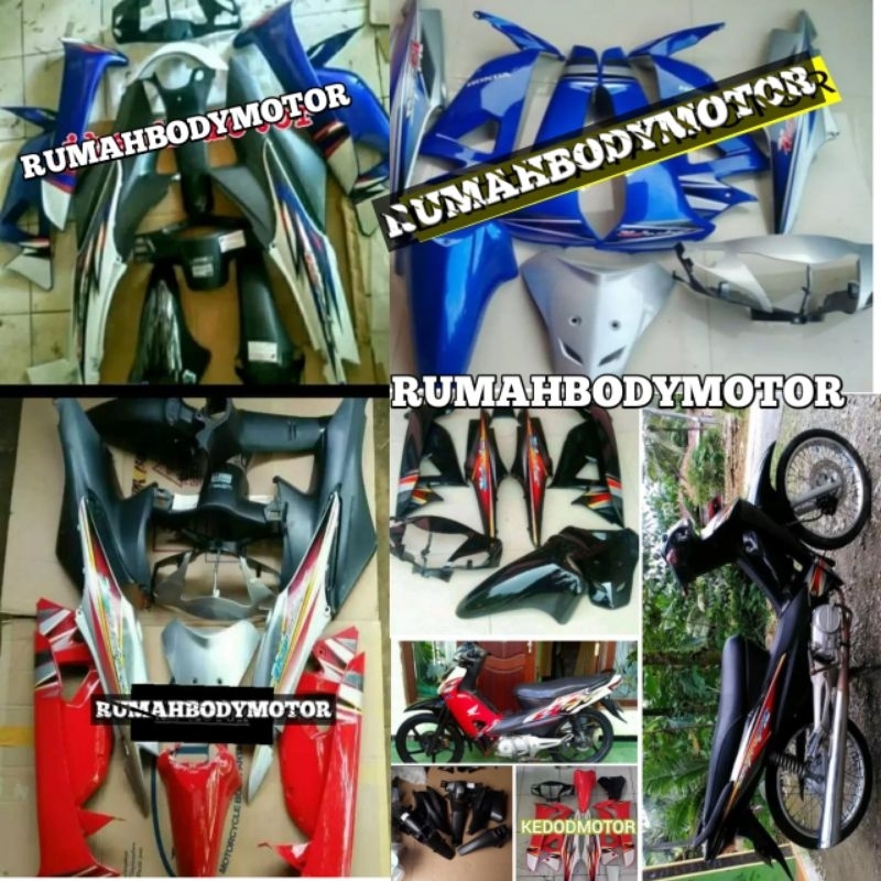 Honda Supra fit new Cover body Halus & Kasar Motor honda supra fit new Tahun 2006 - 2009 + Striping