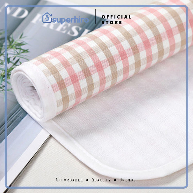 Waterproof Pad Bamboo Changing Mat-Alas Ompol Perlak Bayi Kotak