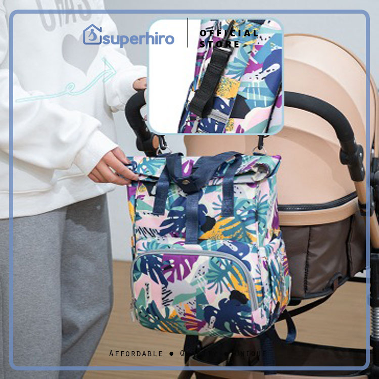 Tas Ransel Diaper Bag / Tas Susu Bayi Backpack Anti Air Soft Color