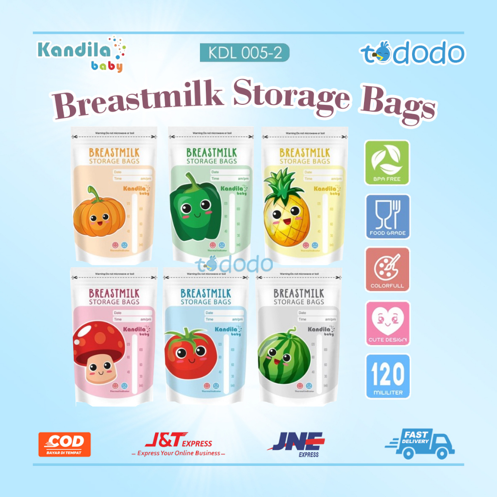 Kantong Asi Kandila Baby Breast Milk STORAGE BAGS 120ml