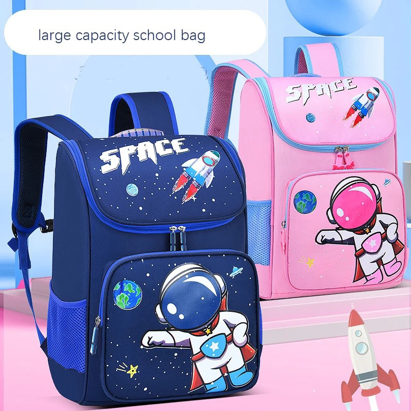 Tas Sekolah Dasar Tas Sekolah Gambar Astronot Anak Laki-laki Kelas 1-3 Tas Sekolah Anak Perempuan Kelas 3-6 Ransel Kapasitas Besar