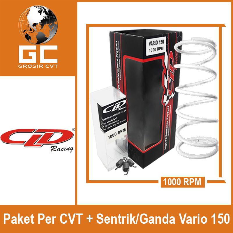 Paket Per CVT Sentrik Ganda Racing Honda Vario PCX ADV Fi ESP CBS ABS Techno Karbu 110/125/150/160 CLD 1000/1500 RPM