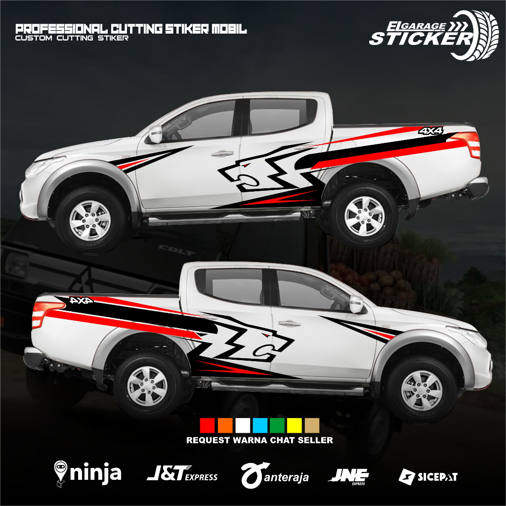 stiker mobil hilux triton 4x4 cutting stiker mobil hilux triton hilux 4x4 offroad