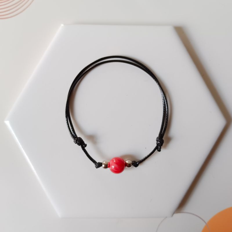 Meena | Gelang Tali Simple / Gelang Wanita / Gelang Hitam Anti Air