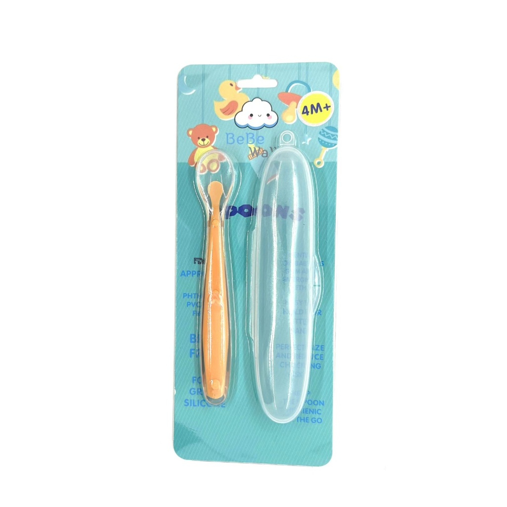 BeBeWaWa New Healthy Silicone Spoon - Sendok Makan Baby BW005-3 BW005-4