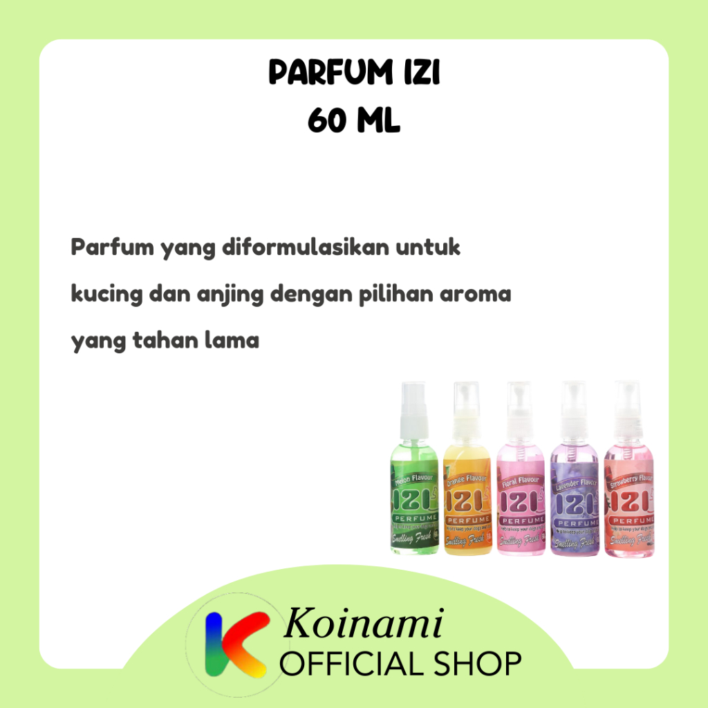 PARFUM IZI 60ml untuk kucing anjing / minyak wangi kucing anjing / grooming / btm