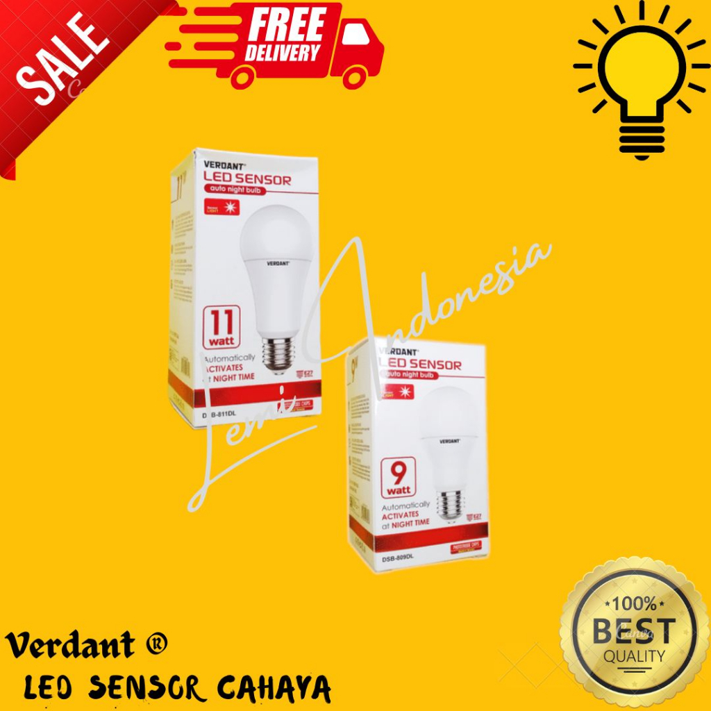 VERDANT LAMPU LED SENSOR CAHAYA
