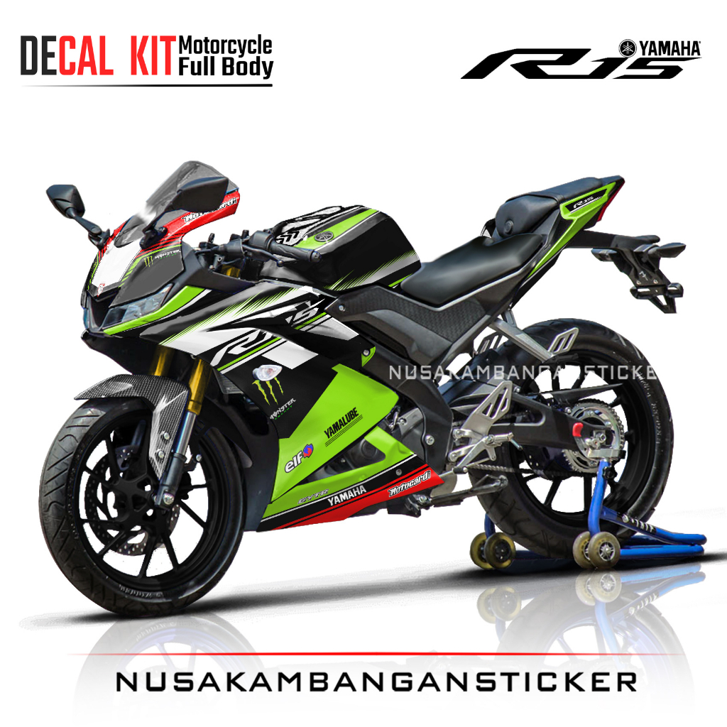 DECAL KIT STICKER YAMAHA R15 V3  DESAIN ZX10 R15 V3 GRAPHIC DECAL Stiker R15 v3 Fullbody