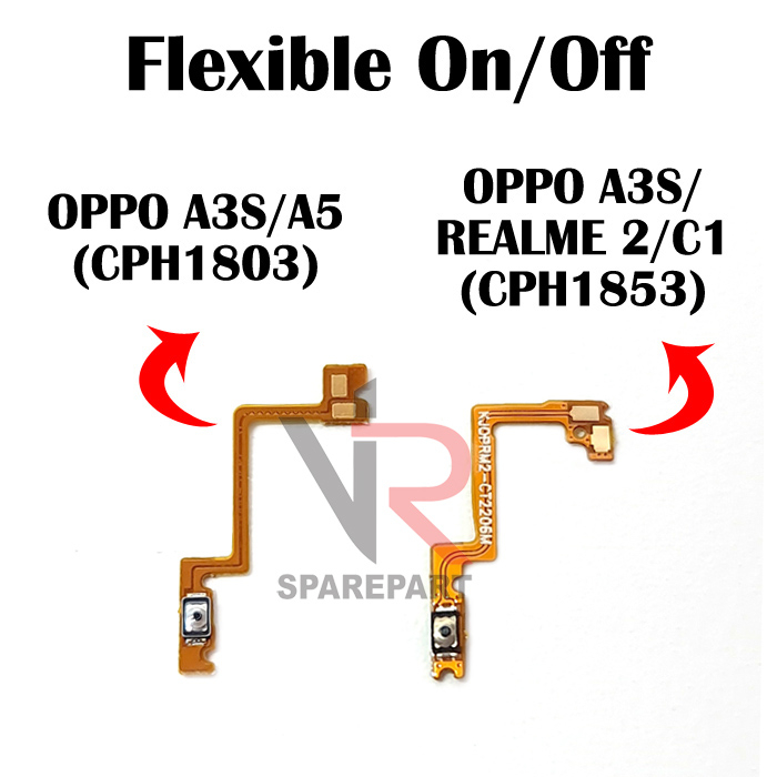 FLEXIBLE ON OFF OPPO A3S / A5 / REALME 2 / C1