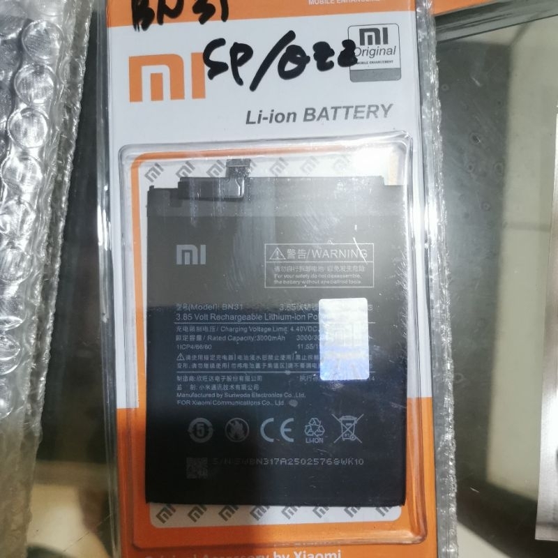 Baterai Bn31 MI A1