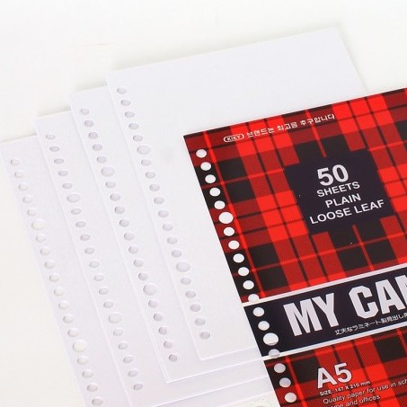 

Kiky Loose Leaf A5 50 Lembar Polos - Kertas Binder 20 Ring Plain