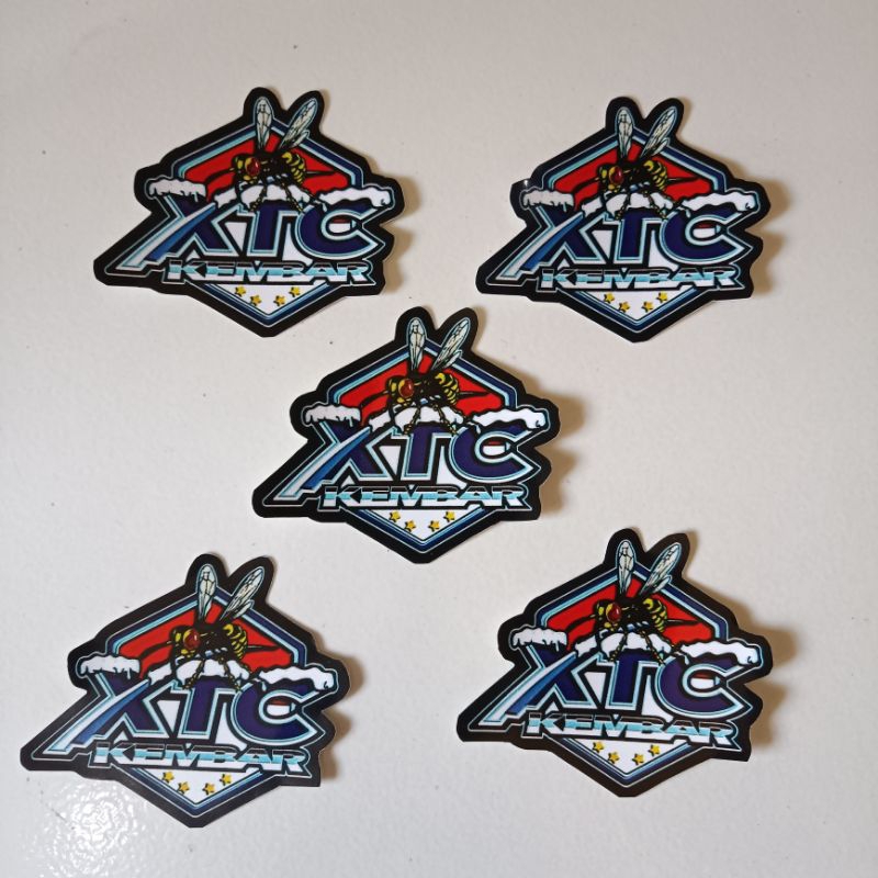 

Stiker logo xtc kembar isi lima terbaru