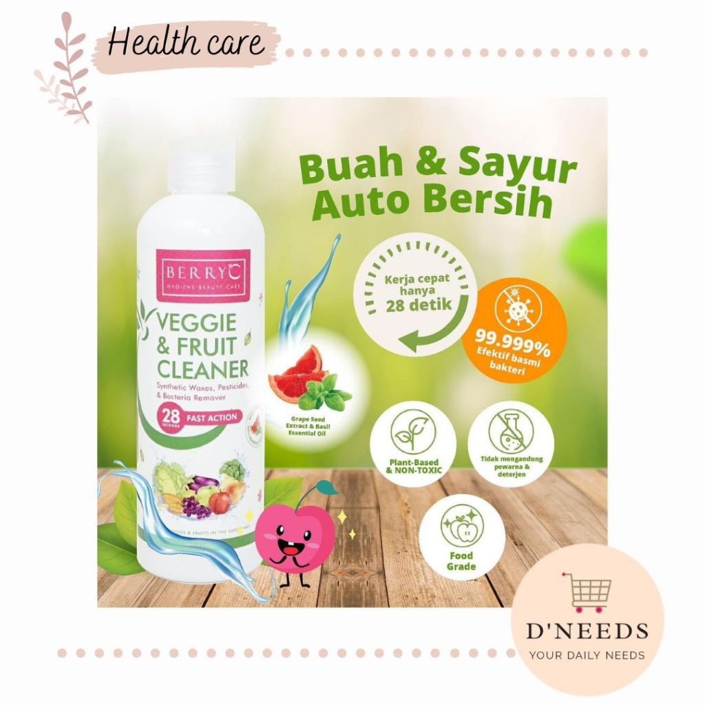 BerryC Veggie &amp; Fruit Cleaner Pencuci Buah &amp; Sayuran Anti Bacterial 100ml
