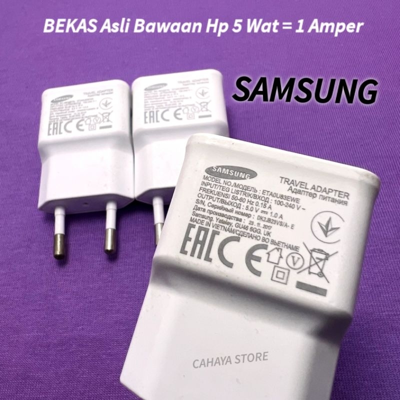 Adaptor Charger Samsung Second 1 Bulan Bergaransi Sein Galaxy J2, J2 Prime, M10 J1 J3 J4 A10 A01Core M10 J2 Pro / J2 core//J2 Pro ORI Bawaan Hp