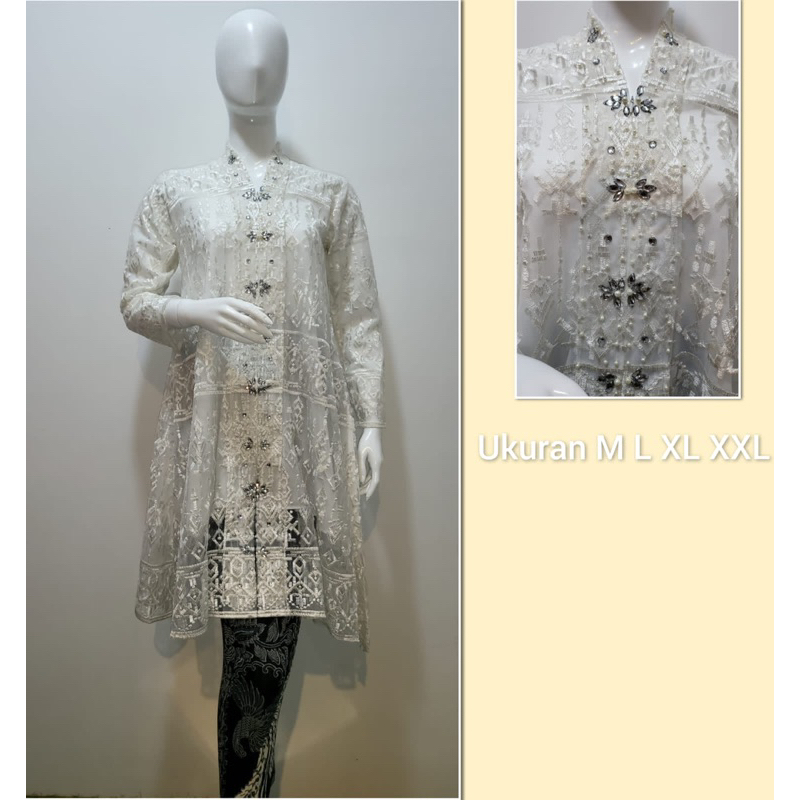 Permata Olshop / Kebaya Floy Tunik Busui Payet / Kebaya Modern / Kebaya Pesta Mewah / Kebaya Busui / Kebaya Kondangan Terbaru