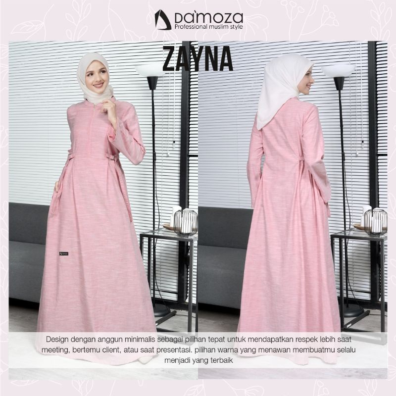Gamis DAMOZA ZAYNA Wild ROSE MXL | Gamis Katun ORI DAMOZA | COD