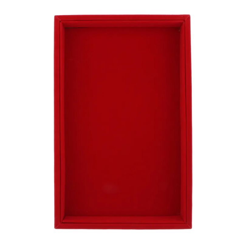 Display Napan polos Warna merah ukuran 25x35 Tutup Mika