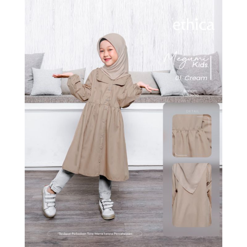 Ethica Tunik Anak Megumi Kids 01 (Plum, Dusty Pink, Cream, Blue)