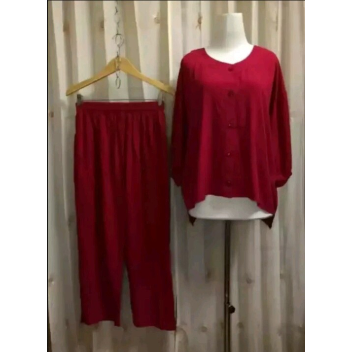 SETELAN CRINGKLE AIRFLOW // ONE SET ANDIN LENGAN PANJANG // SETELAN WANITA TERBARU 2023