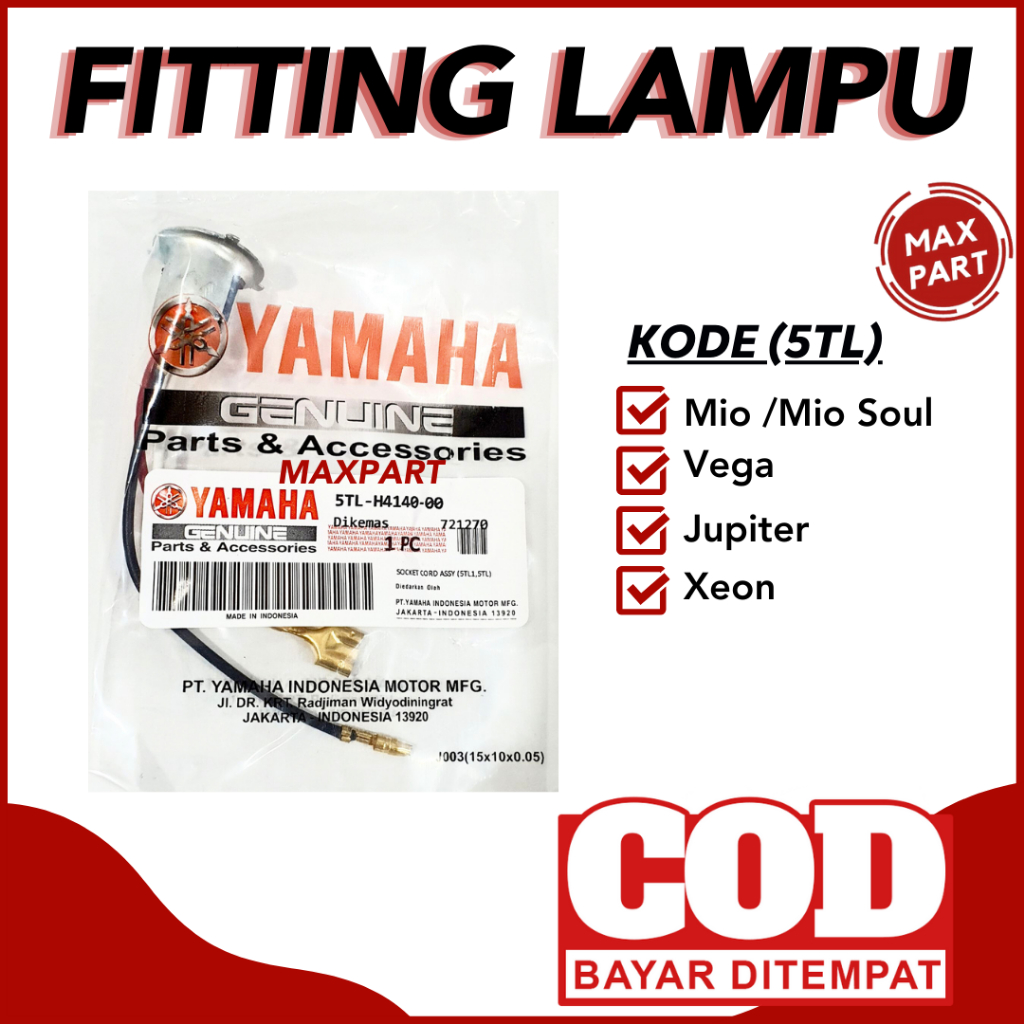 Fiting Fitting lampu socket lampu depan yamaha mio mio soul vega jupiter xeon 5TL