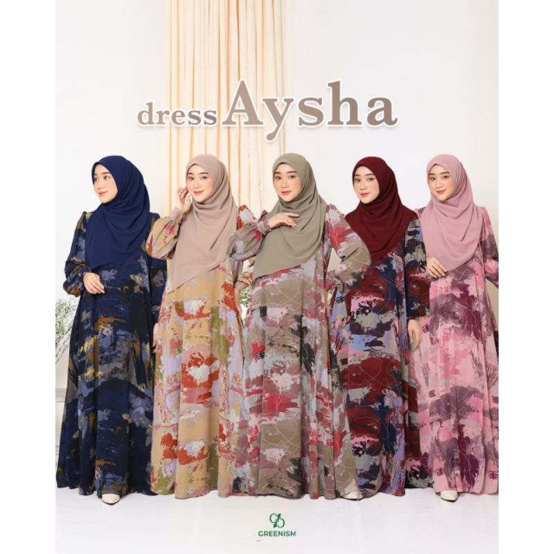 GREENISM||AYSHA DRESS BY GREENISM/AYSHA DRESS GREENISM/GAMIS BUSUI/GAMIS BY GREENISM