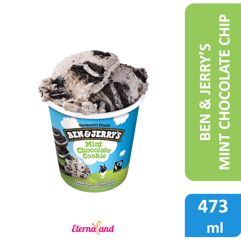 

Ben & Jerry Mint Chocolate Cookie Ice Cream - es krim ben and jerry impor usa