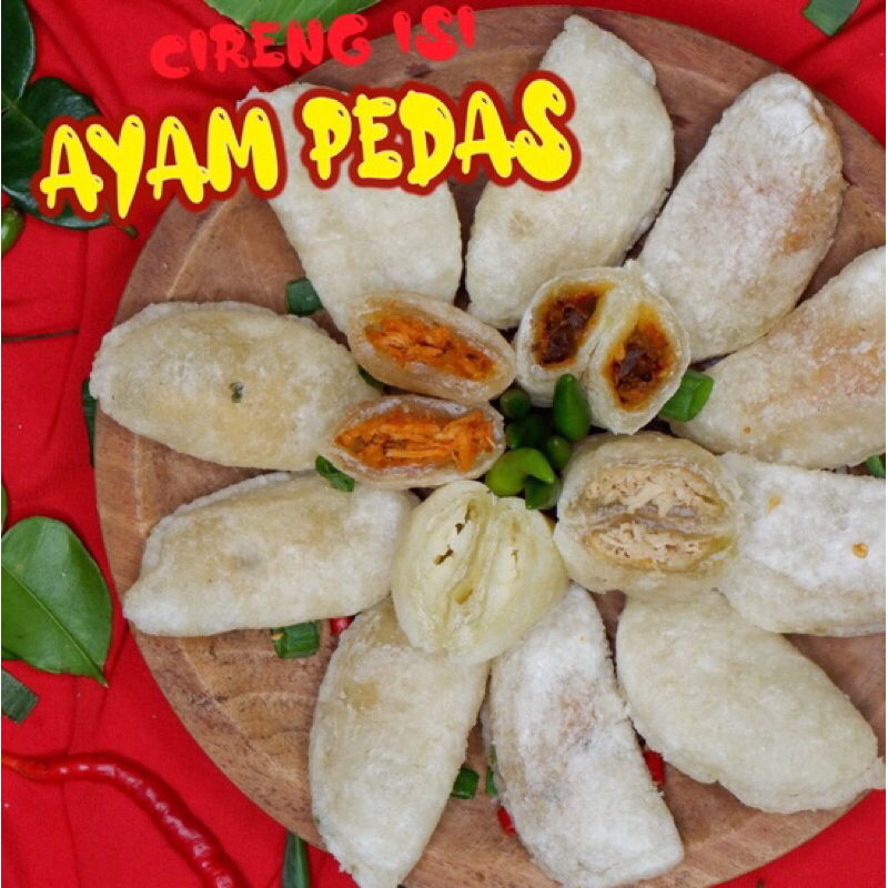 

Cireng isi ayam suwir pedas (vacum/non vacum)