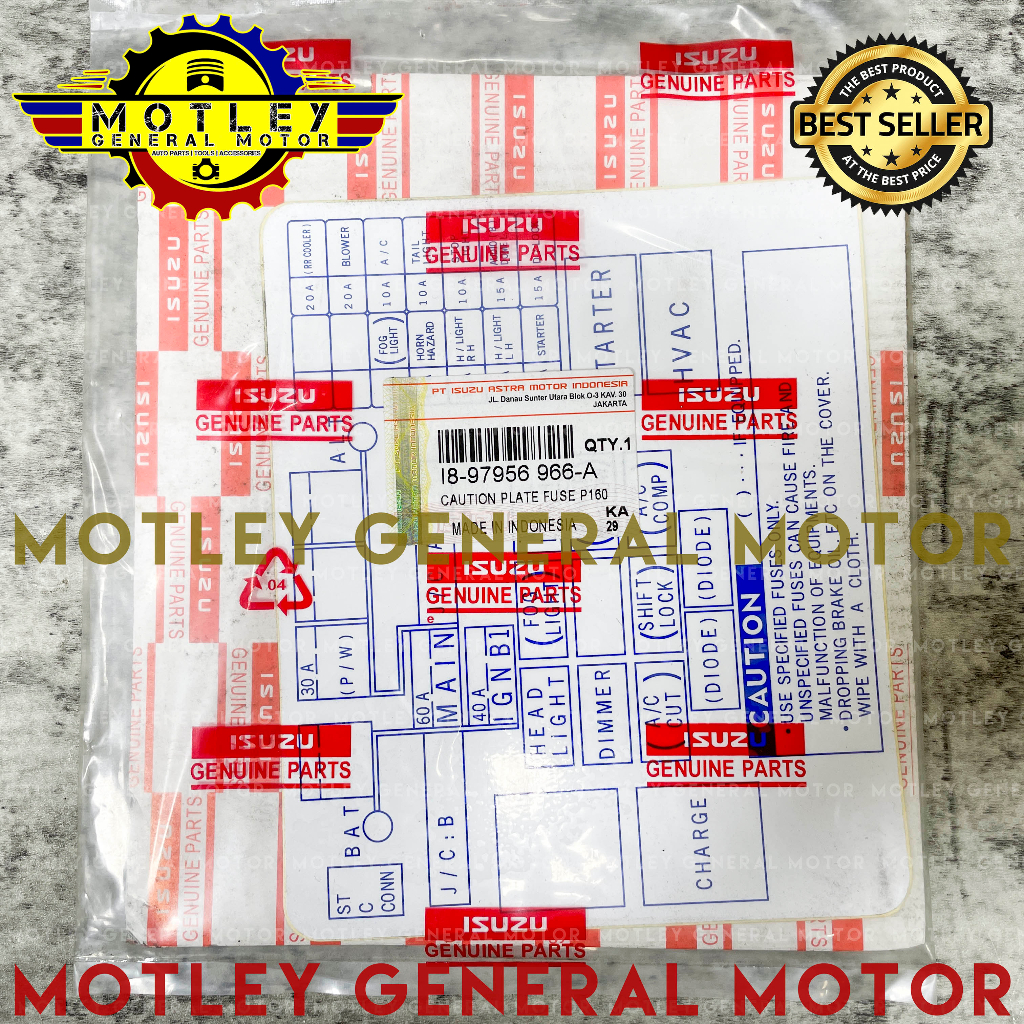 STIKER STICKER STIKER BOX SEKRING CAUTION PLATE FUSE PA160 ISUZU PANTHER KAPSUL ORIGINAL