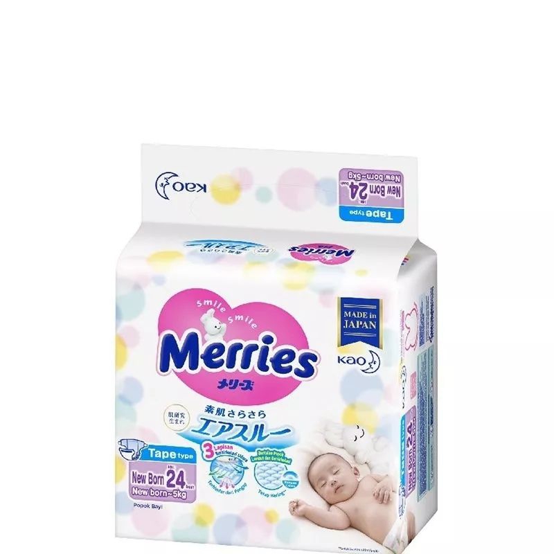 Merries type tape Premium Newborn 24