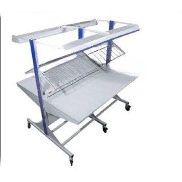 Meja Kerja Workstation Rak Atas, Lampu Penerang & Elektrik Soket Termurah