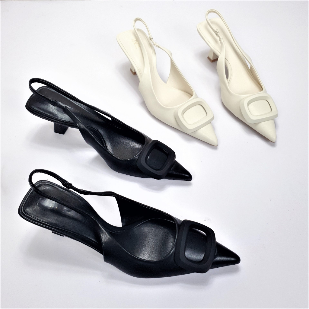 ZR Slingback Heels Shoes Flat Women - Fashionable and Trendy 33921-3