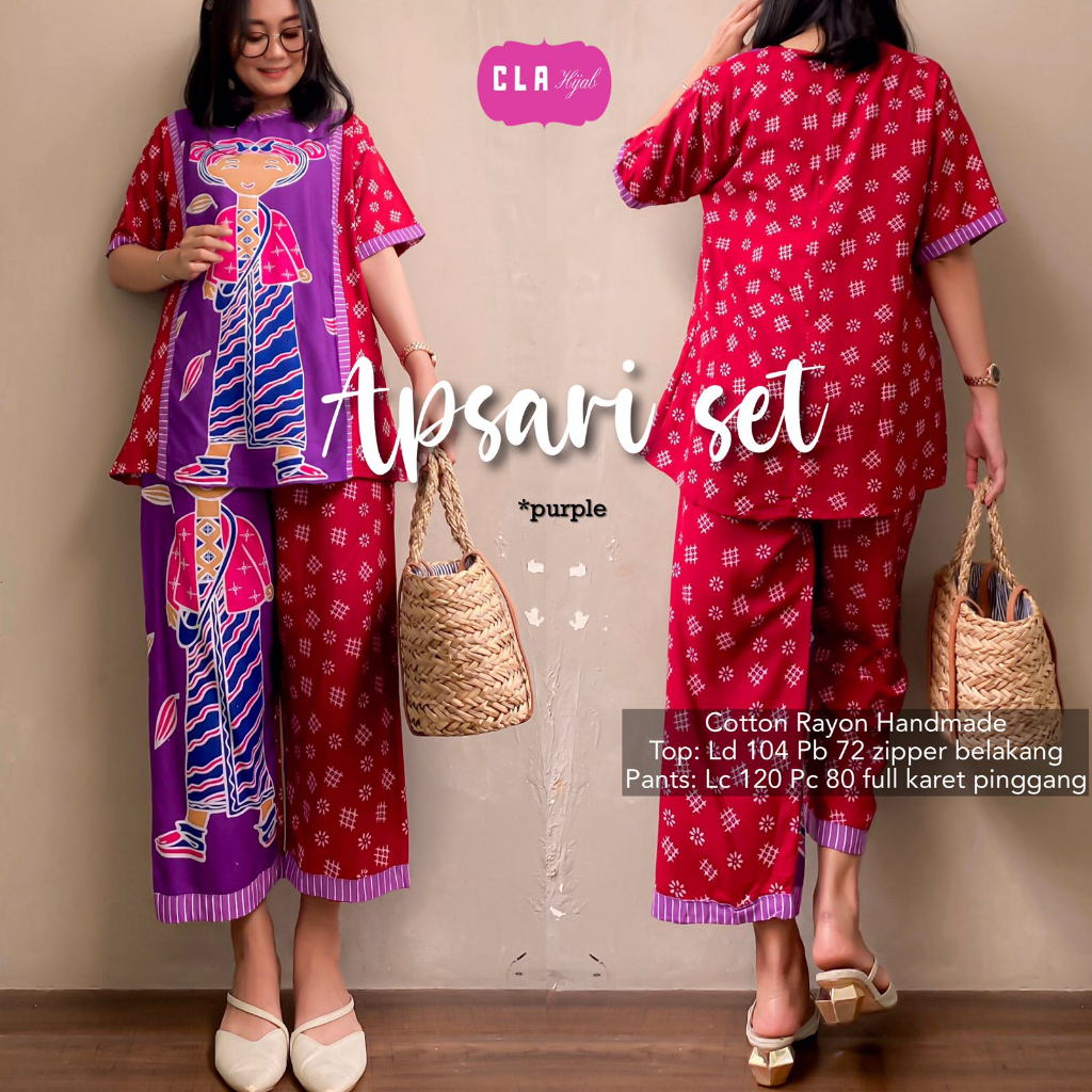 APSARI SET BLOUSE CELANA BATIK PREMIUM ORI BY CLA