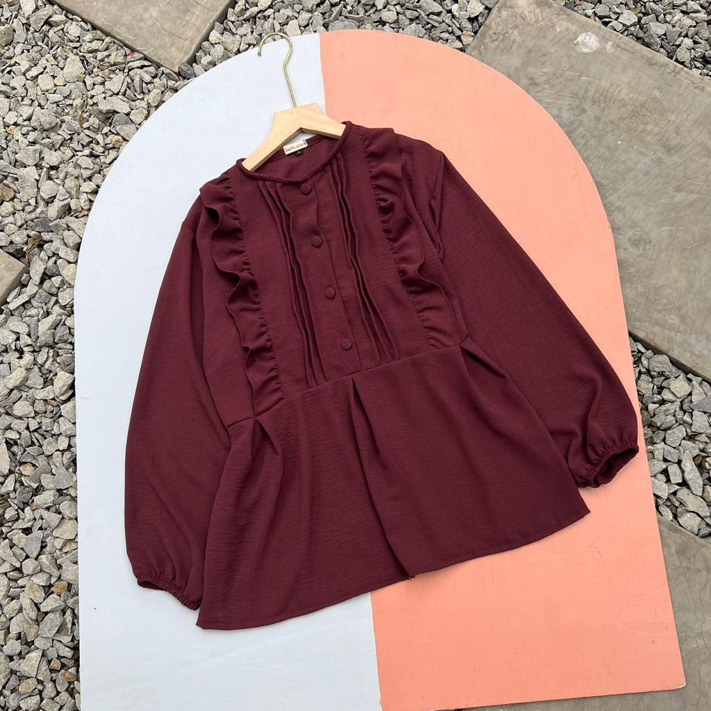 Alivah Blouse - Ukuran S M L XL XXL 3XL 5L - Blouse Jumbo - Atasan Wanita Big Size