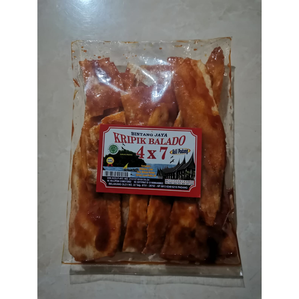 

Keripik Singkong Balado Panjang 4x7 Khas Padang