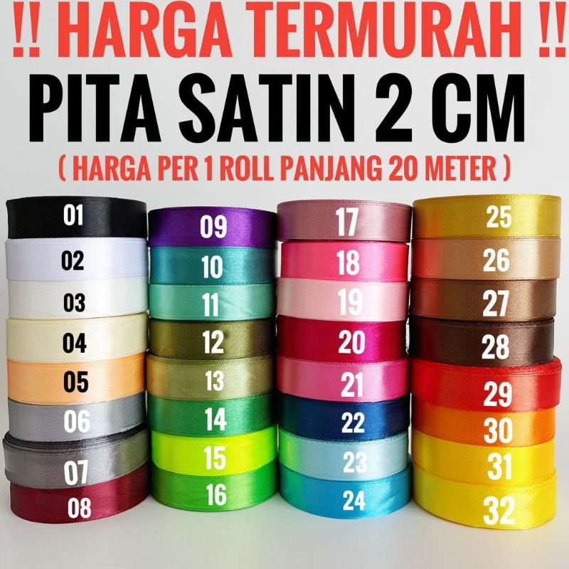 

2 CM PITA SATIN // PITA SATIN IMPORT // PITA SATIN PREMIUM