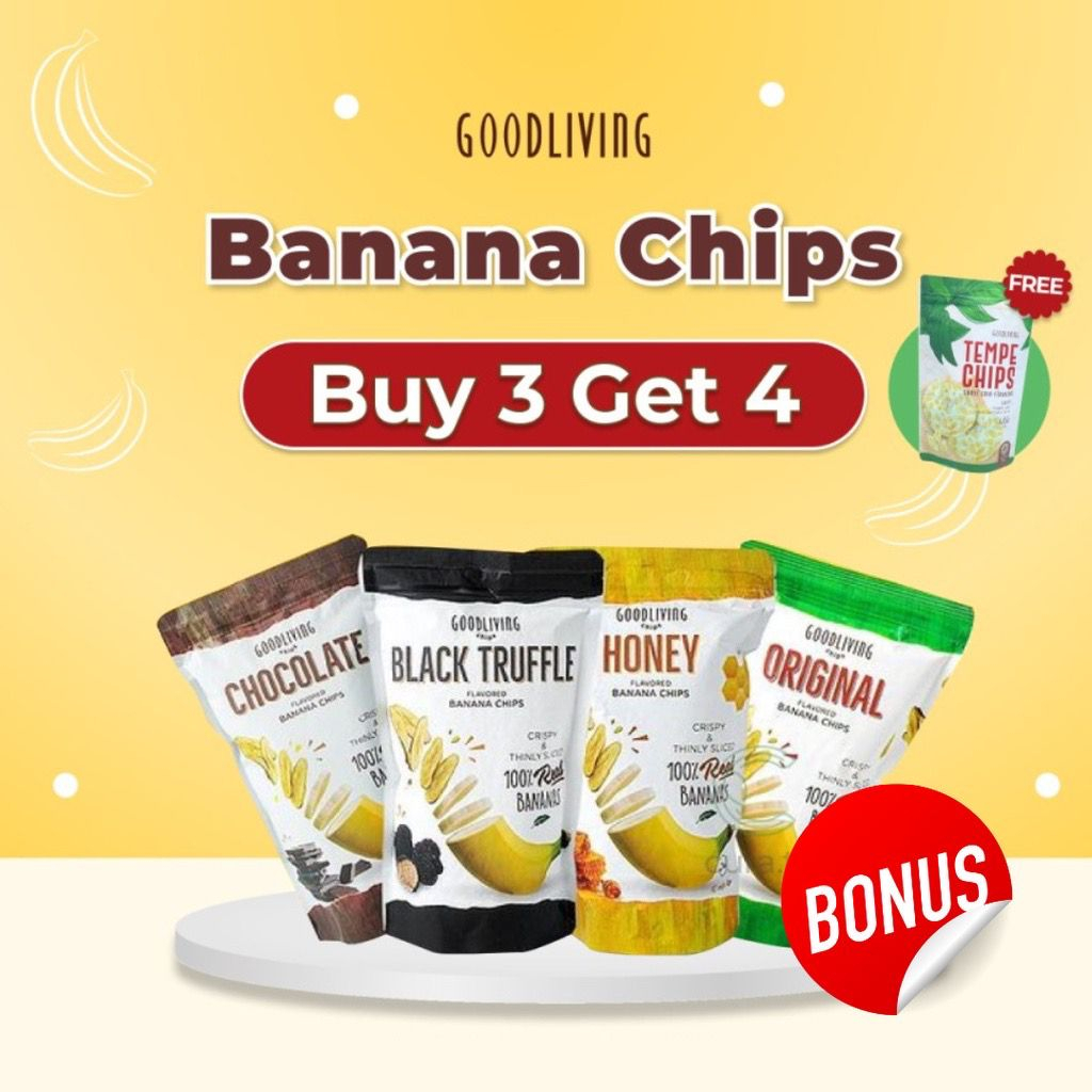 

GOODLIVING BANANA CHIPS KERIPIK PISANG | SNACK CEMILAN DIET SEHAT COKLAT MADU TRUFFLE