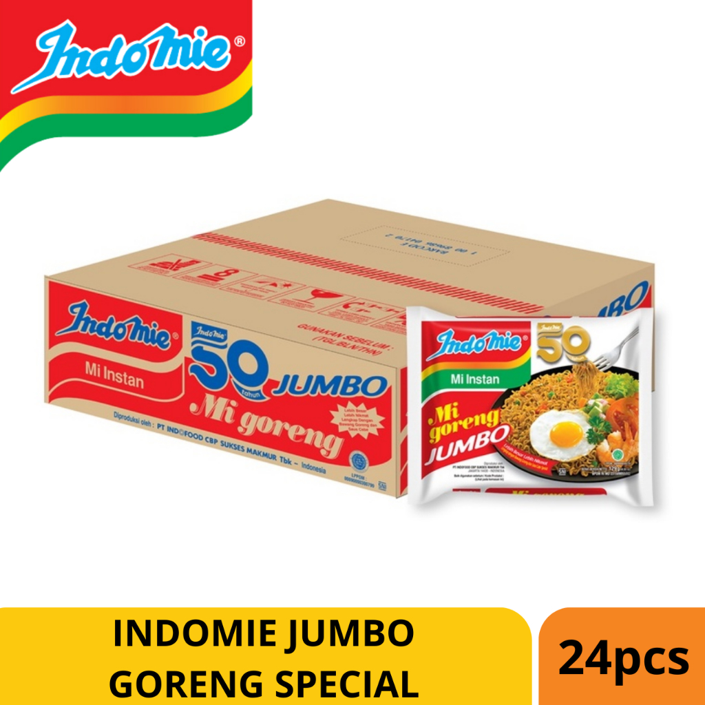 

Indomie Goreng Jumbo 1 Dus 24pcs / Indomie Goreng 1dus