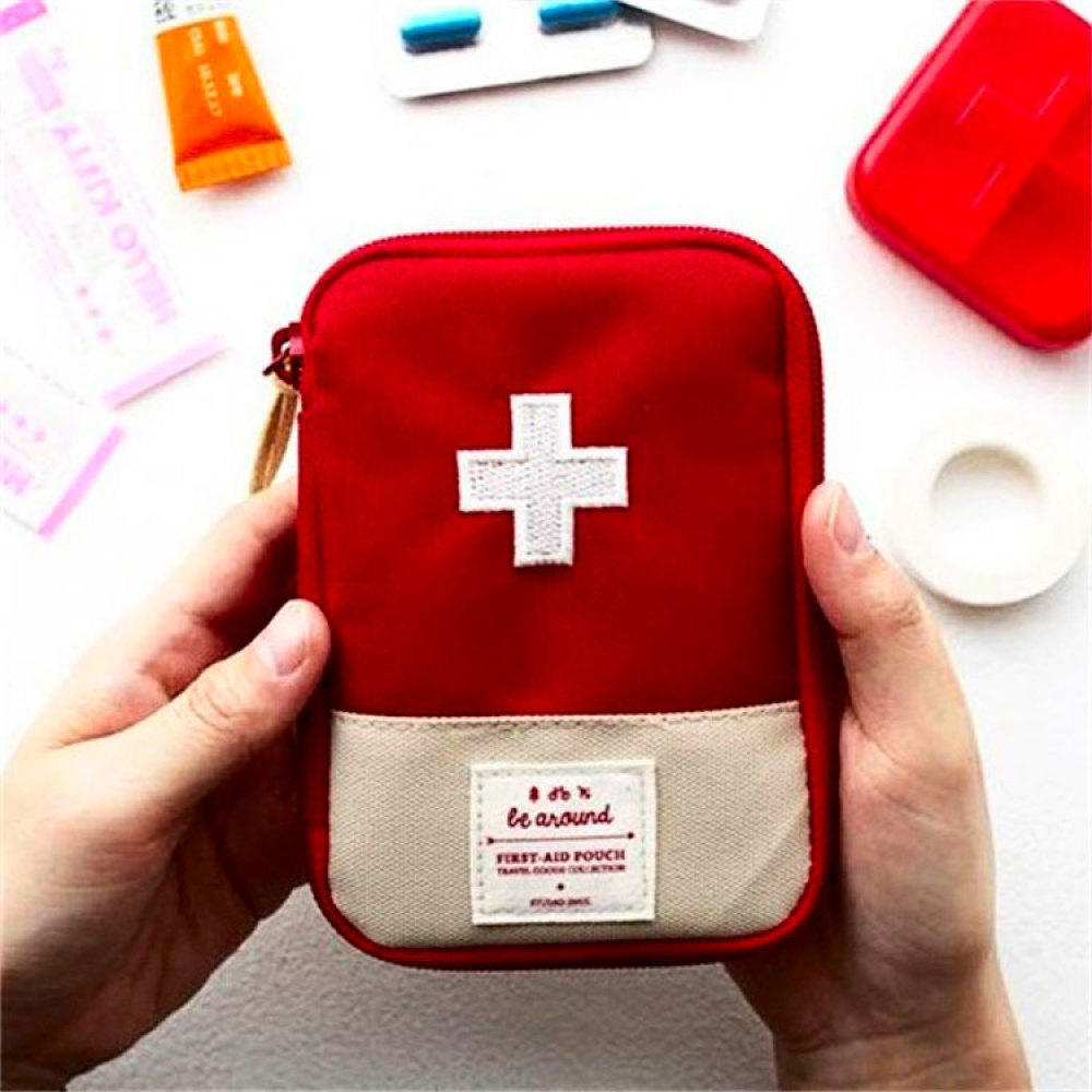 T&amp;Y Tas P3K Mini Bentuk Persegi Tempat Kotak Obat Bag Organizer Medicine Bag First Aid Travel Medicine Pouch Tas Obat Mini Ala Korea Murah Import