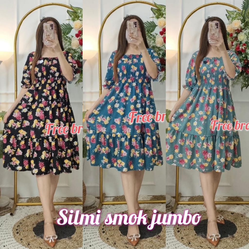 sari dress smok / smokdress / home dress /dress murah