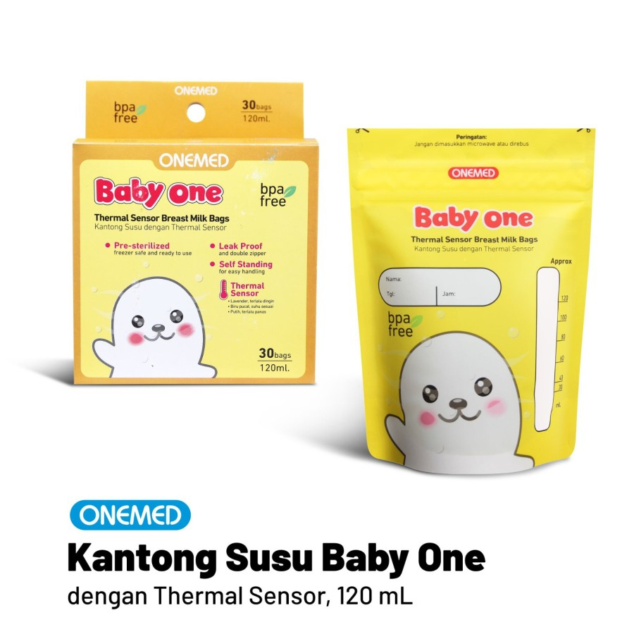 KANTONG ASI ONEMED 120 ML BOX ISI 30 PCS- KANTONG SUSU - BREAST MILK STORAGE ONEMED