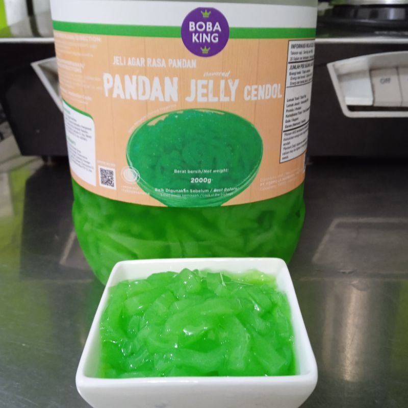 

Pandan Jelly Cendol Boba King 2kg/ jelly cendol rasa pandan merk Boba King