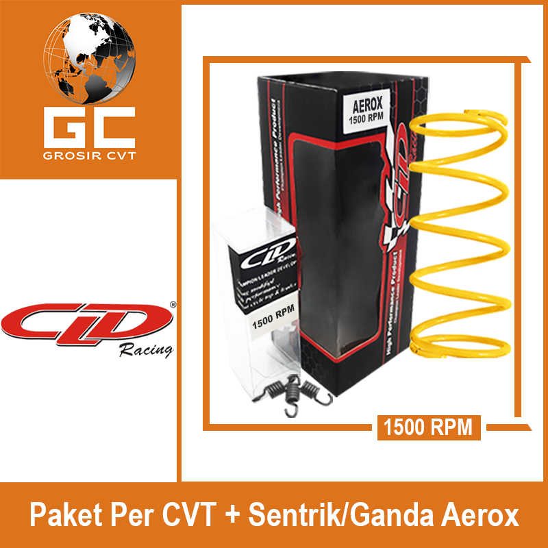 Paket Per CVT Sentrik Ganda Racing Yamaha Aerox Nmax Lexi New 125/155 CLD 1000/1500 RPM