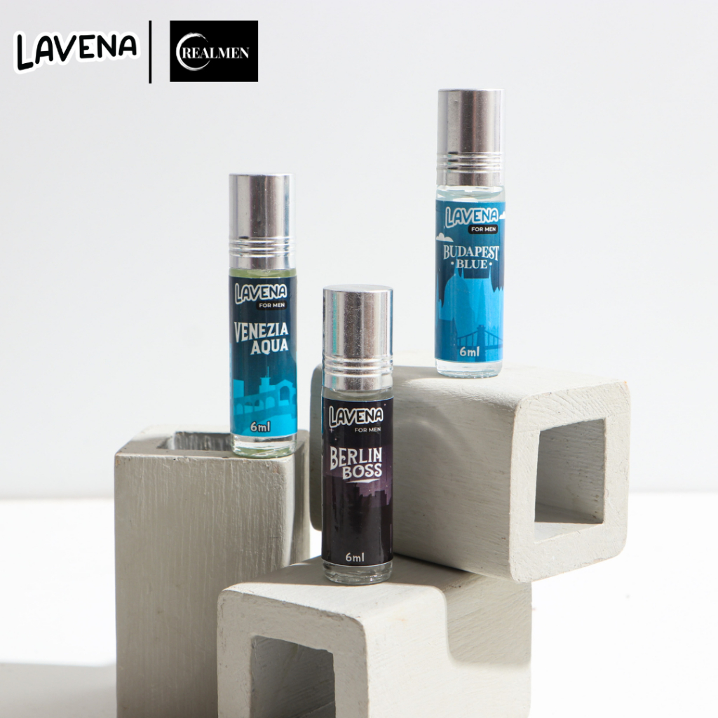 LAVENA FOR MEN PARFUM PRIA &amp; LAVENA PARFUM WANITA EAU DE PARFUME BPOM ROLL ON 6ML