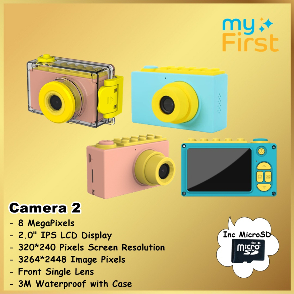 MyFirst Camera 2 Camera2 My First Full HD Camera with Waterproof Case