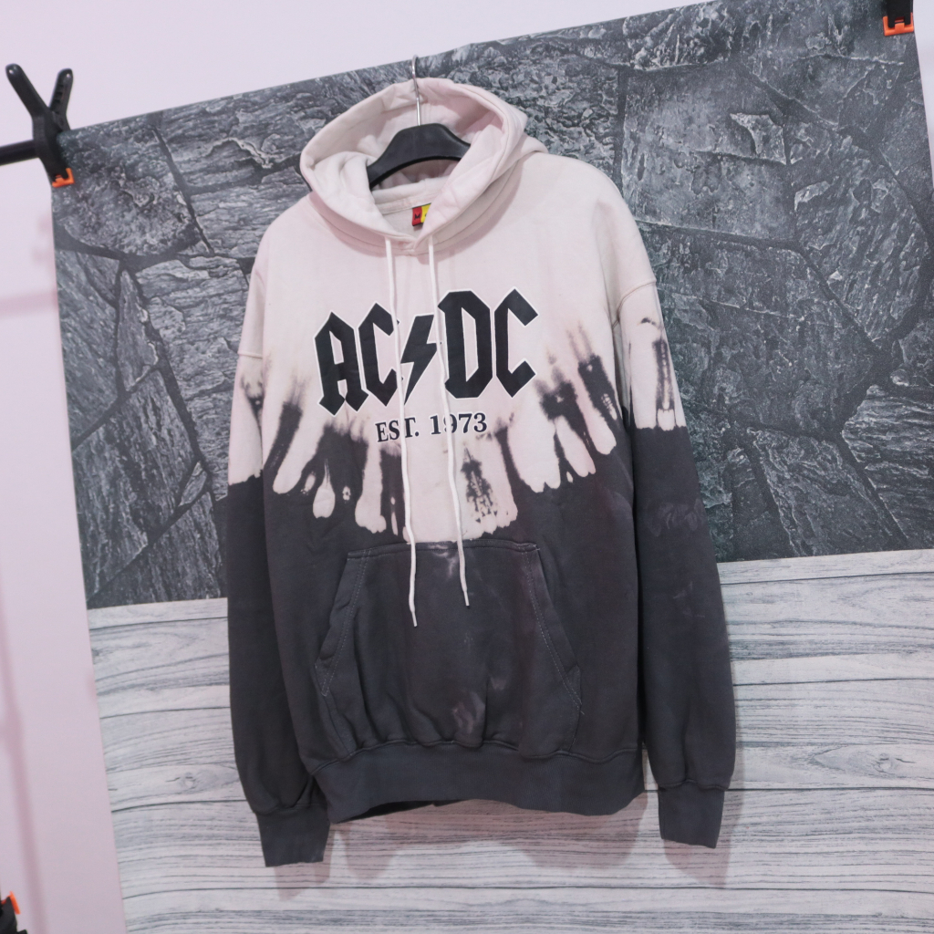 Hoodie Overszie Acdc Logo Tie Dye