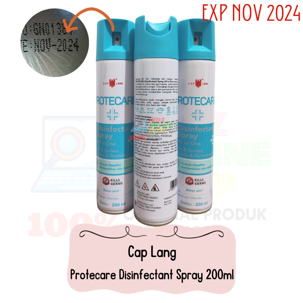 Cap Lang Protecare Disinfectant Spray 200ml