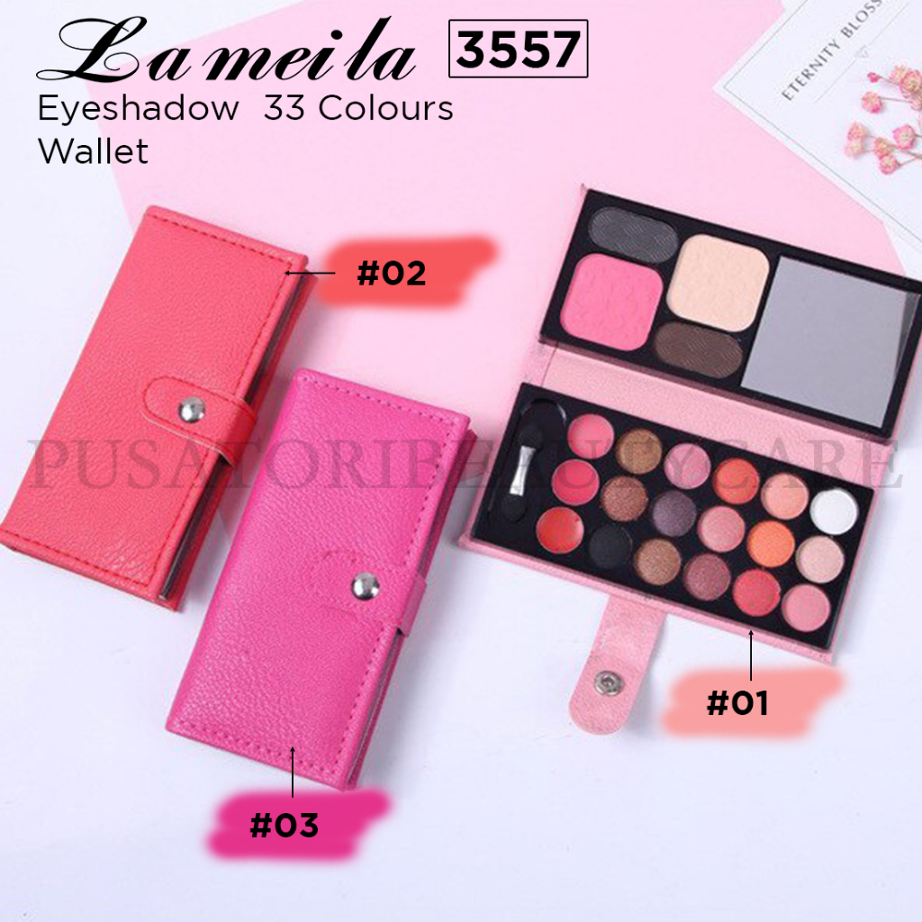 Lameila3557 Eye Shadow Make Up Wallet  33 Warna