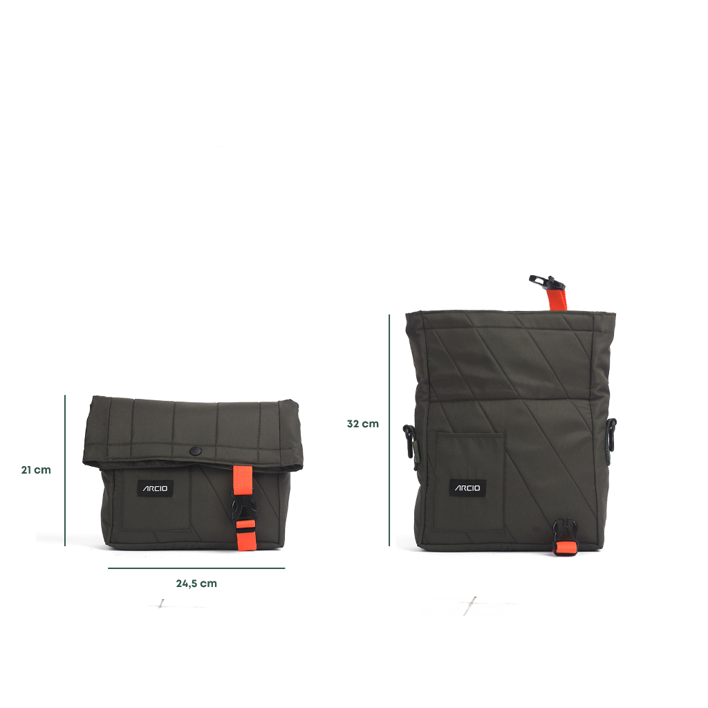 Run Mini Sling Pack Black | Tas Slempang Hitam Pria Sling Bag Waterpoof Tas Selempang Anti Air | FORIND x Arcio