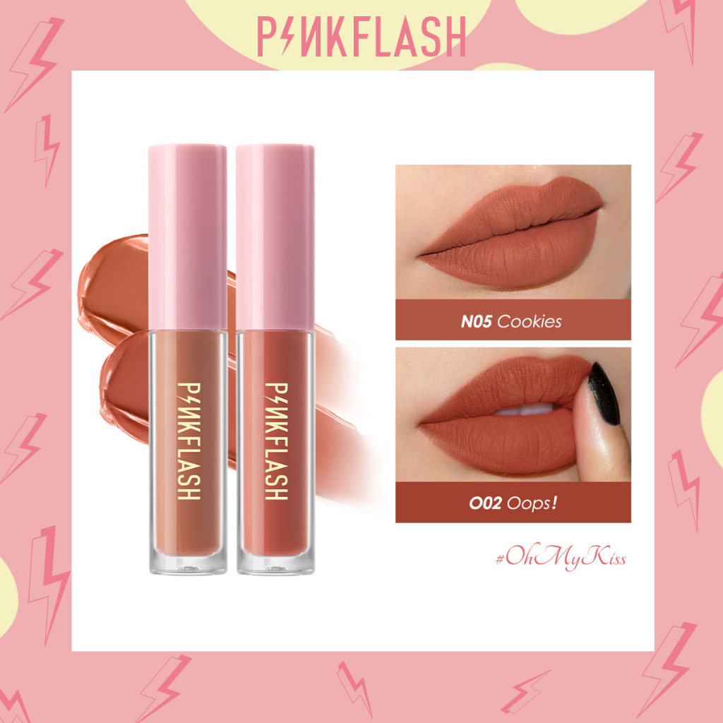 Pinkflash Matte Liquid Lipstick Velvet Long-lasting Waterproof Highly Pigmented Lip Gloss PF-L01